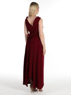 Blonde & Wise Ivy Dress With Ruffle - Deep Red