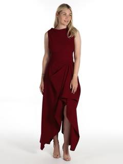 Blonde & Wise Ivy Dress With Ruffle - Deep Red