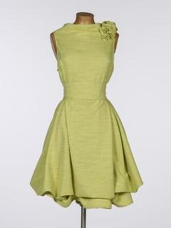 Blonde & Wise Mia Dress With Ruffle - Lime Green