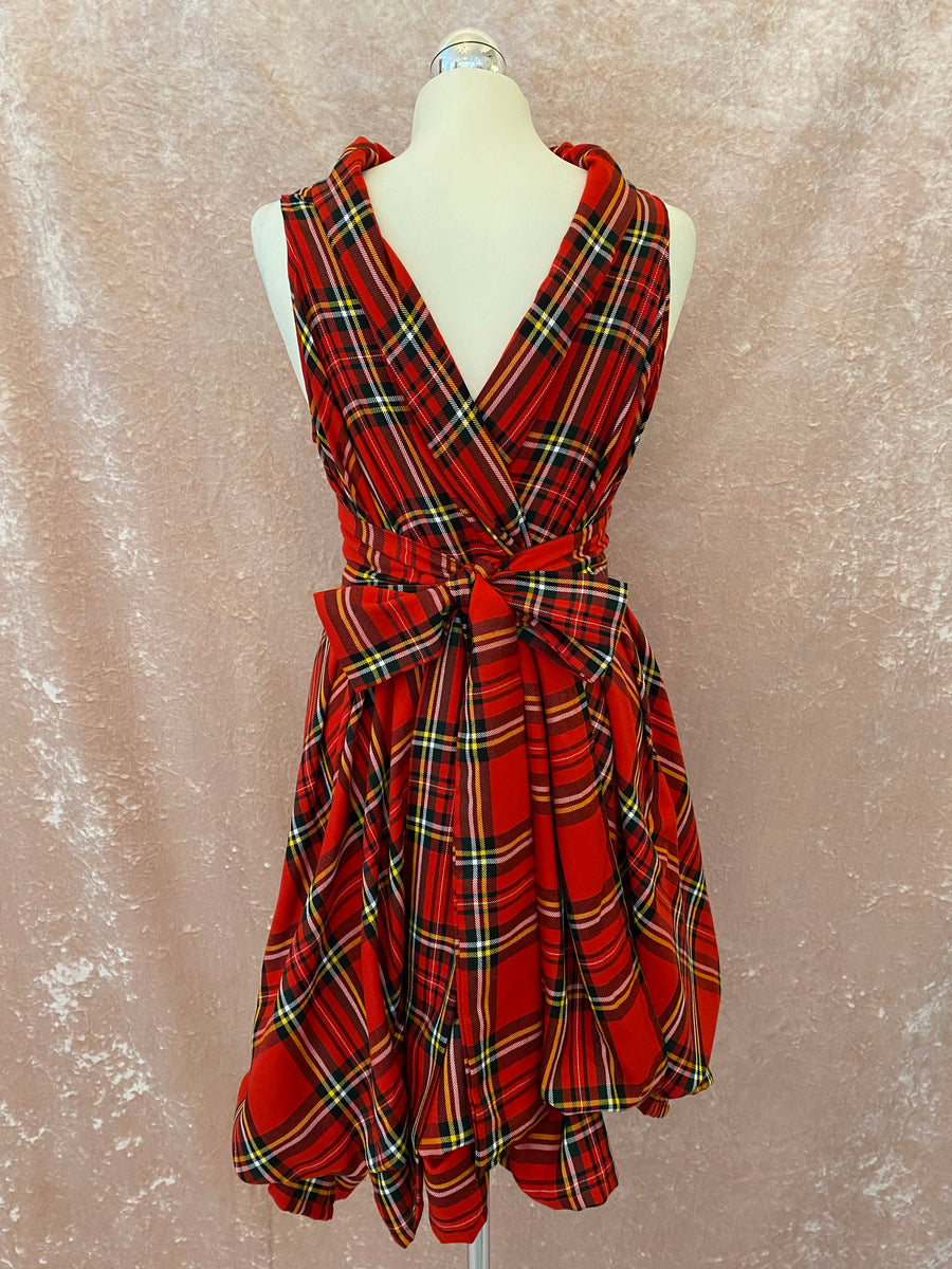 Blonde & Wise Trench Dress - Red Tartan Tilly's Hull Blonde & Wise Trench Dress - Red Tartan Tilly's Hull
