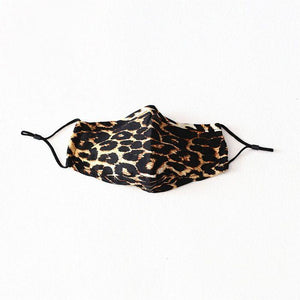 Leopard Print Mask - Dark Brown