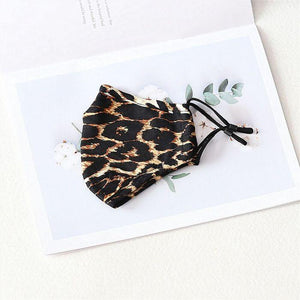 Leopard Print Mask - Dark Brown