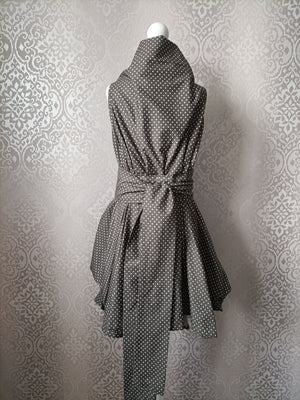 Mini Blonde & Wise Polka Trench Dress - Dark Grey